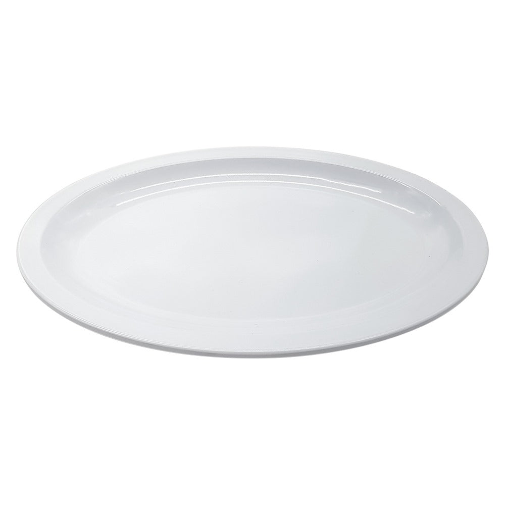 Plato Melamina Oval 33.9 Centimetros Blanco (MCPLMO13B)