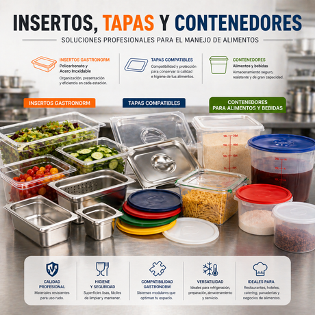 Insertos, Tapas y Contenedores Gastronómicos