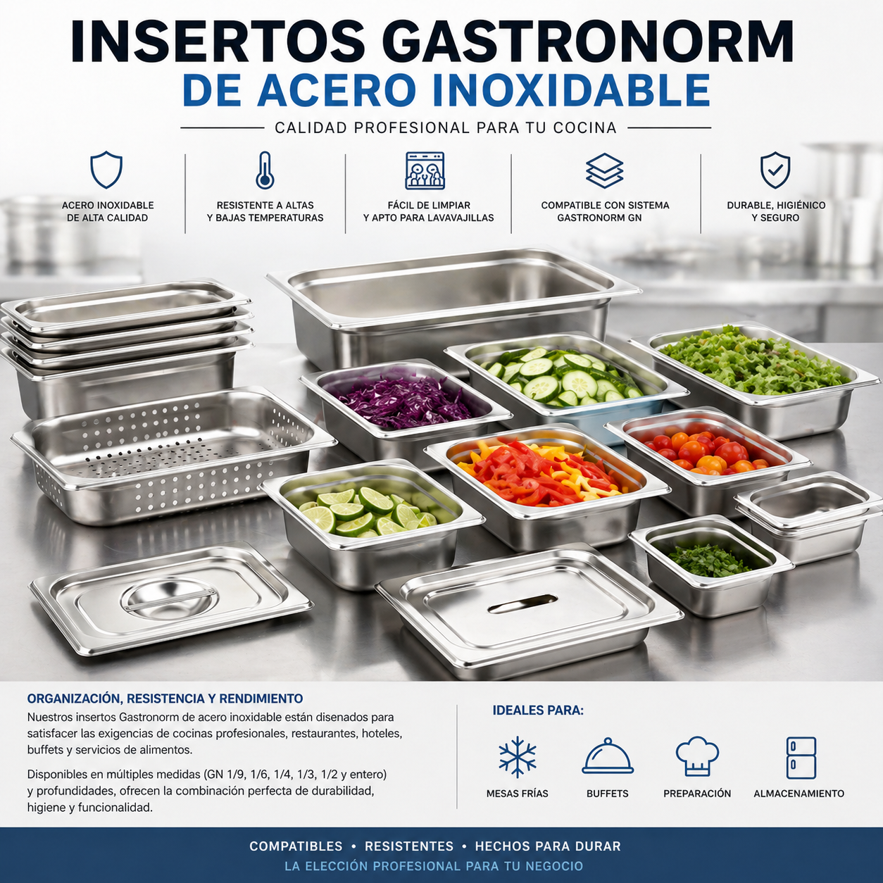 Insertos de acero inoxidable