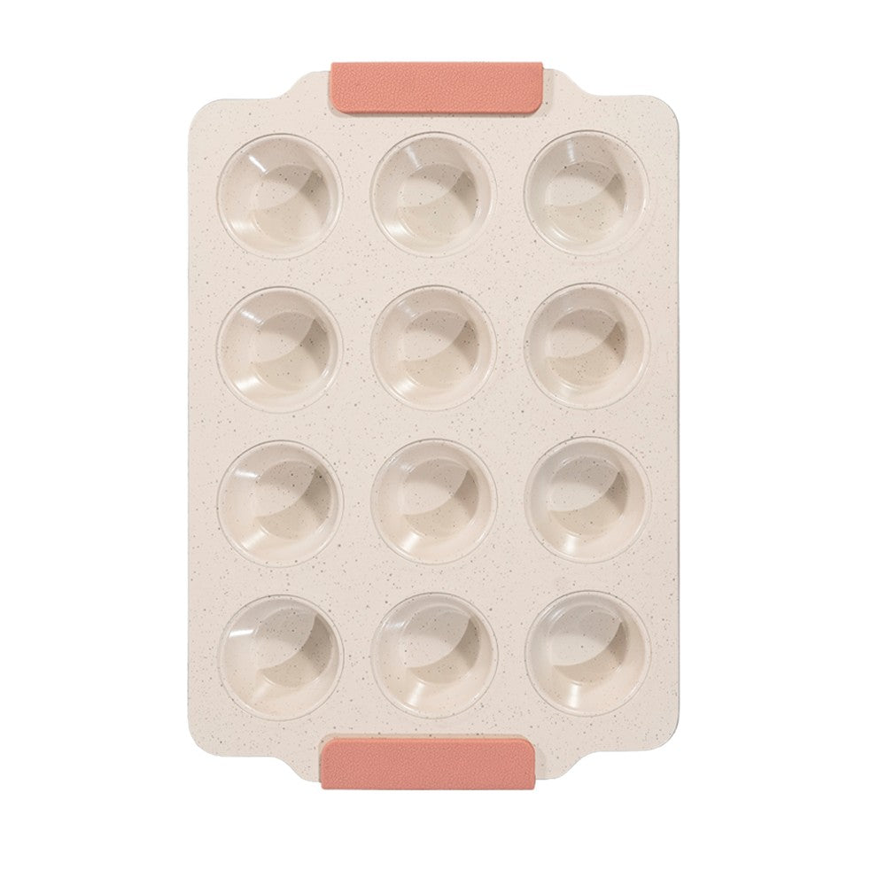 Molde par 12 Muffin Rosa/Beige (7911)