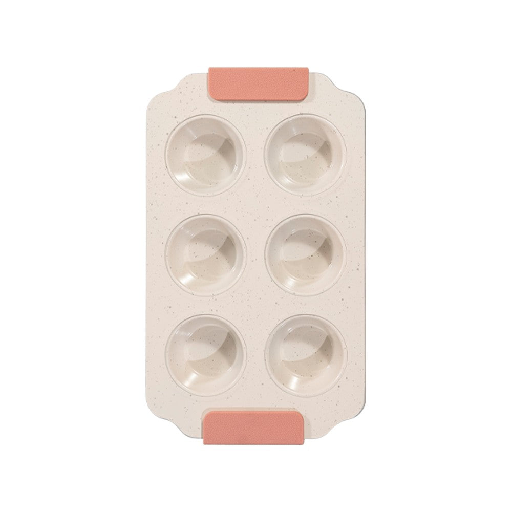 Molde par 6 Muffin Rosa/Beige (7810)