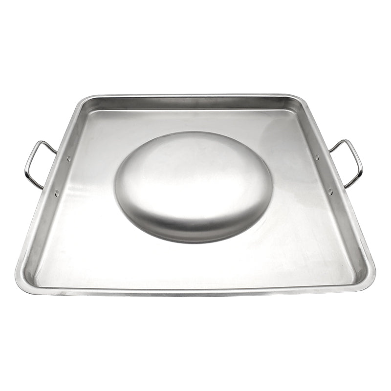 Comal Cuadrado de Acero Inoxidable con Bola 50x50 (01072505)